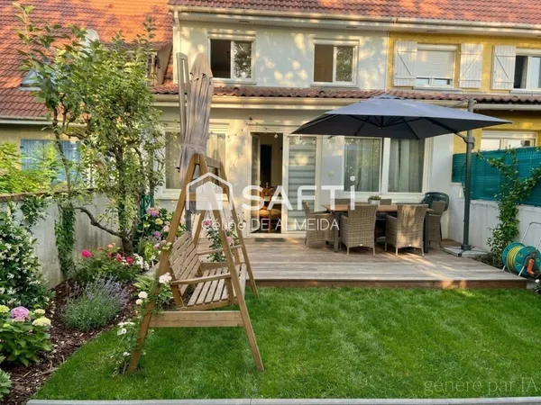 Maison T4 avec jardin, garage et cheminée