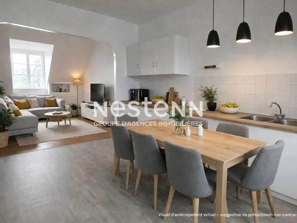PAIMPOL - Appartement 3 pièces 70m² + grenier, Commerces et port à pied