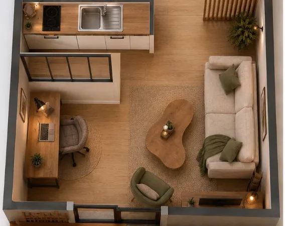 A louer studio meuble refait a neuf - quartier saint therese - rennes