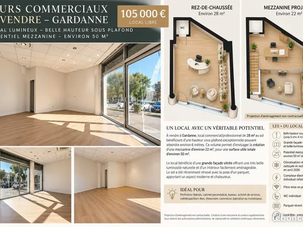 VENTE-Local commercial lumineux emplacement et visibilité premium -Potentiel 50m2 - Gardanne