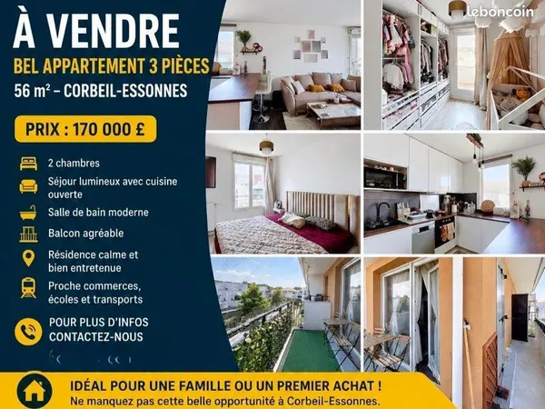 Appartement 3 pièces