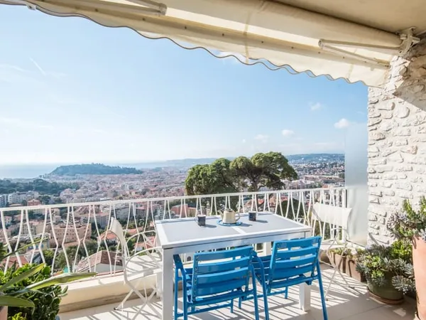 NICE MONT BORON - APPARTEMENT 3 PIECES DE 78M² A VENDRE - TERRASSE - VUE MER ET VILLE PANORAMIQUE - 
