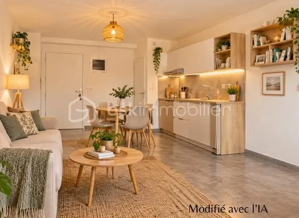 T2 récent 39 m² Sérignan, terrasse 16 m² plein sud, parking privé sécurisé