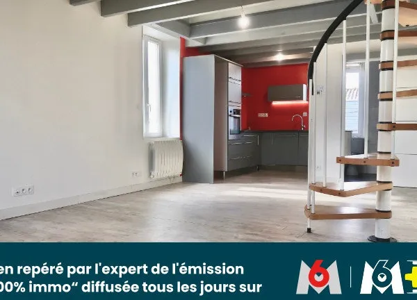 Appartement T2 en duplex avec charme de l'ancien et garage fermé