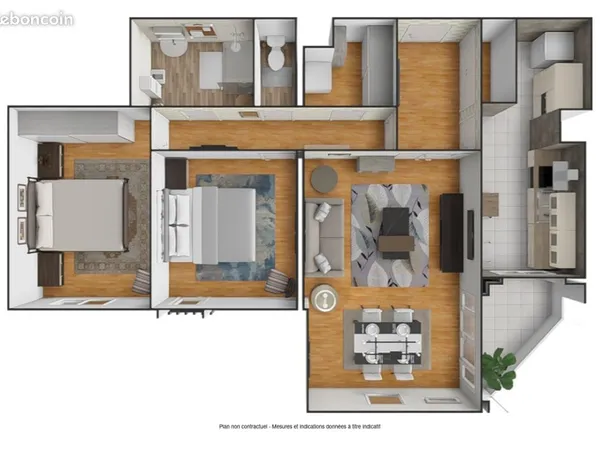 APPARTEMENT 3 pièces 66 m²