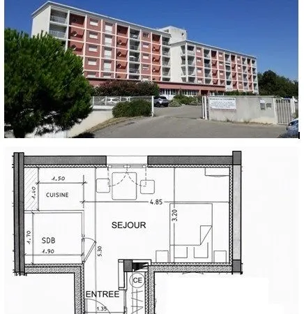 Studio meublé 25 m2