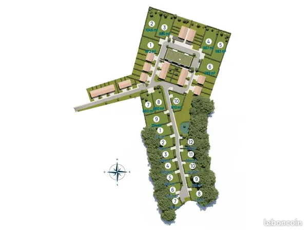Terrain 983 m² Creuzier Le Vieux