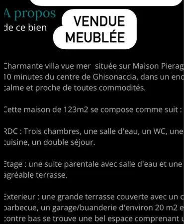 Maison a vendre