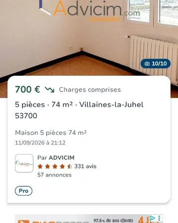 Maison 6 pièces dpe c