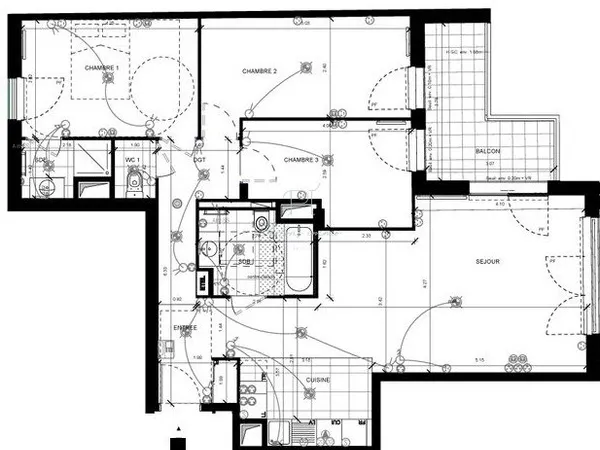 Appartement T4 avec balcon à Bagneux