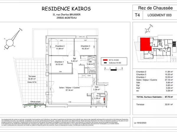 Appartement 4 pièces 87 m²