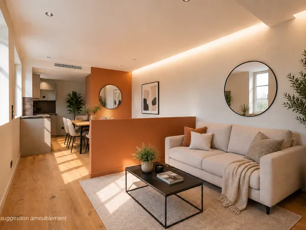 T3 duplex atypique rénové - Vue Saône - Climatisation