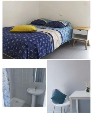 Chambre individuelle avec SDB dans grande maison avec jardin