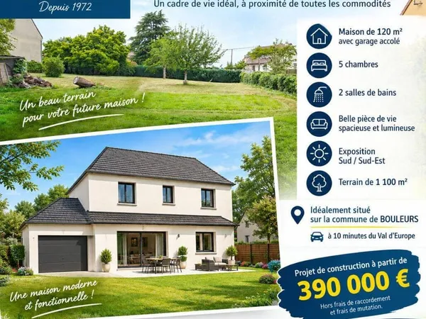 Terrain constructible 1000 m²