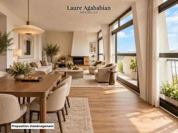 5 pièces de 92 m² avec rooftop de 84 m² et 2 box