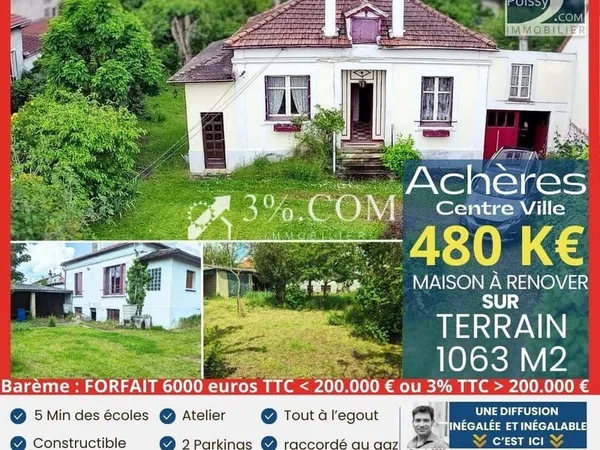Terrain constructible 1063 m²