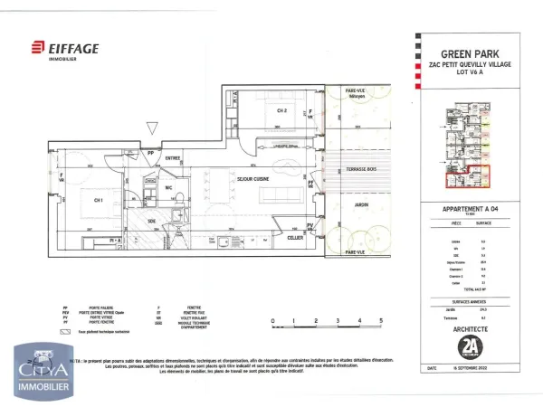 Appartement 3 pièces 65 m²