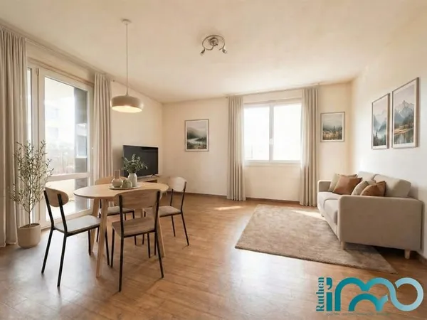 Appartement T4 avec balcons, cave et parking
