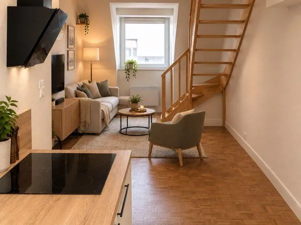 T3 refait à neuf plein de charme - 45 m² + mezzanine - Lorient Nouvelle Ville / Port - 725 + charges