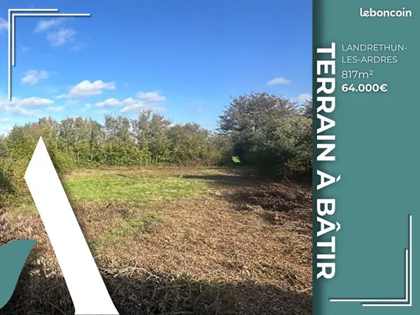 Terrain 817 m² Landrethun Les Ardres