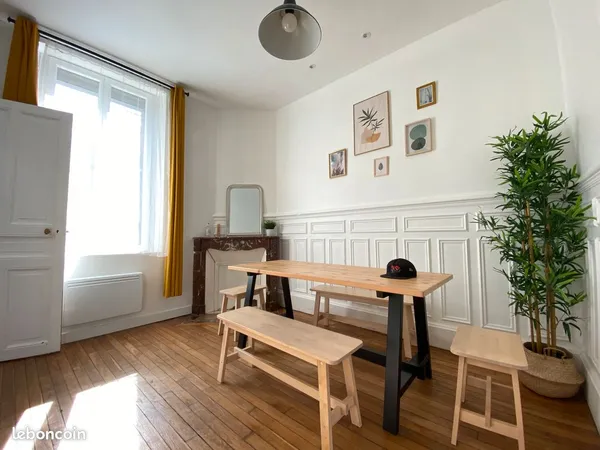 Chambre avec sdb privée - coloc lumineuse