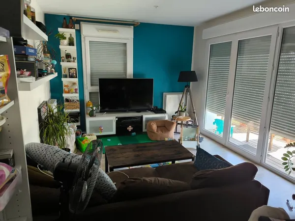 Loue Appart T3 63 m² de 2015 - Biéville beuville Exposé Sud avec Balcon