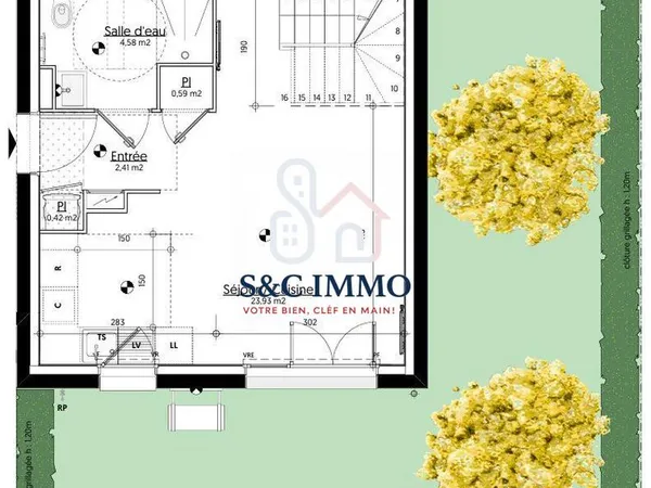 Maison 3 pièces 70 m²