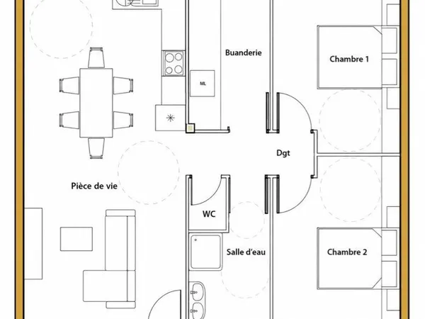 Location maison neuve 70m2 « Hyper centre de Guémené »