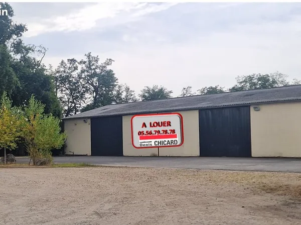 LIBOURNE - Entrepôts 560 m² avec terrain 2 100 m²
