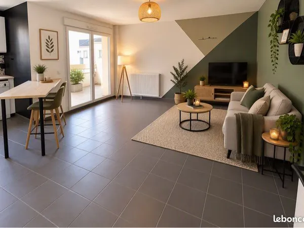 À LOUER - Magnifique T2 récent 50 m² avec balcon, garage et ascenseur - Pont-Évêque