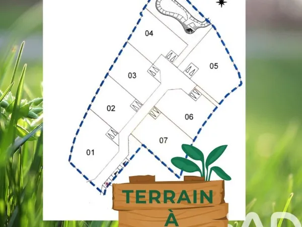 Terrain 610 m²