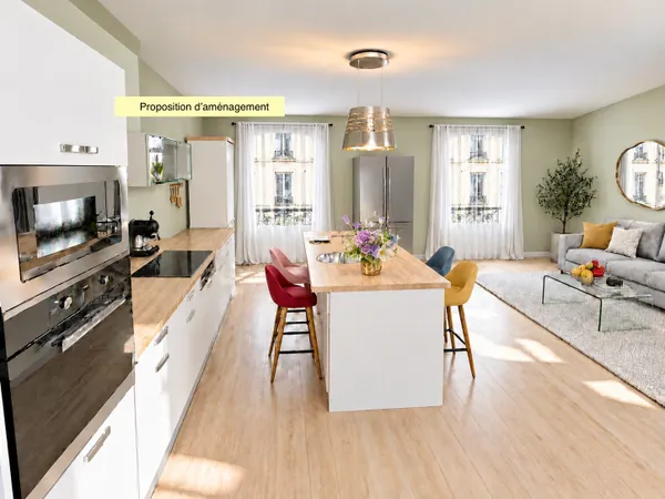 VENDS 2 PIÈCES TRAVERSANT, LUMINEUX ET AU CALME