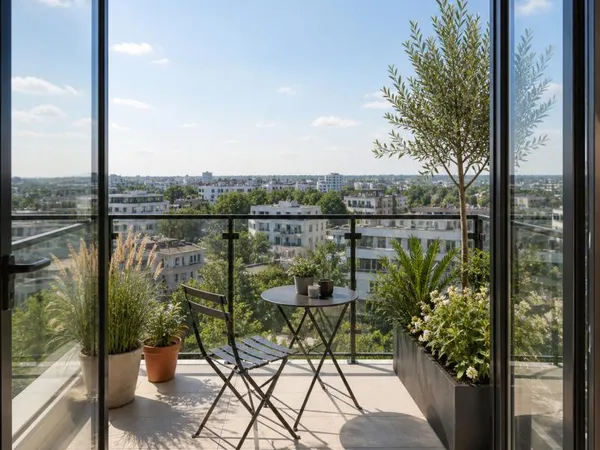 Très beau T3 - étage élevé- balcon orientation Sud-Ouest - proche RER - Parking - Cellier