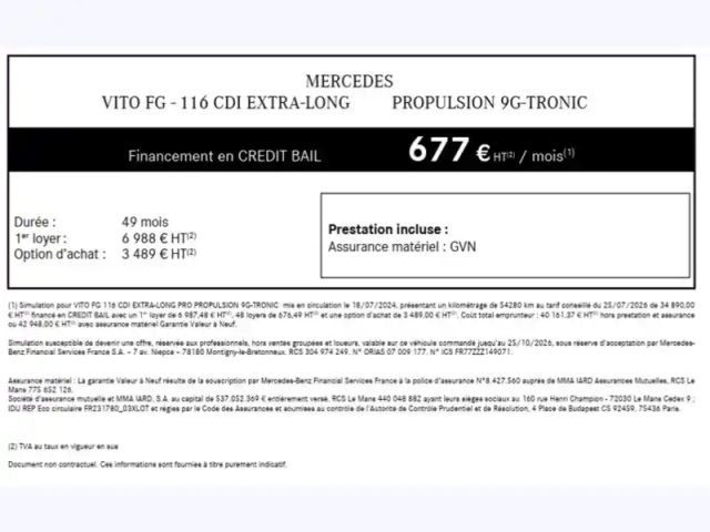 Mercedes Vito 116 cdi fourgon xl l3 163ch bv — photo 18