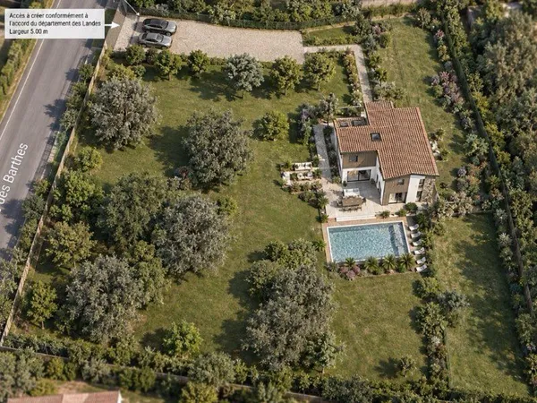 Terrain rare 2054 m² avec permis de construire + piscine