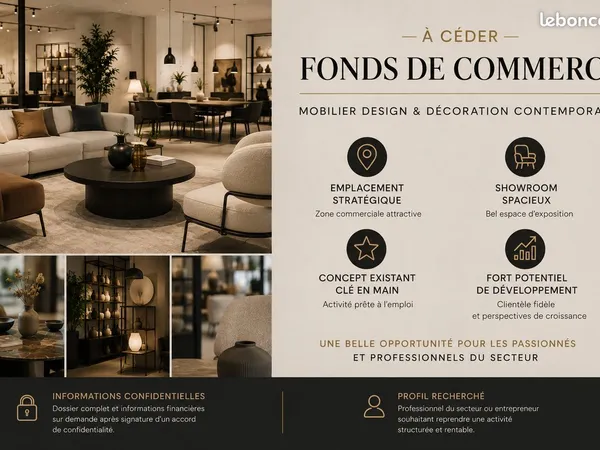 Fonds de commerce mobilier design & décoration - Loire (42)