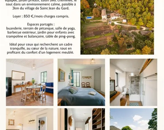 T3 meublé location Saint Jean du Gard