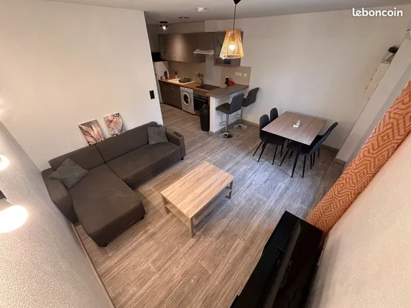 À louer - T3 meublé de 44 m² avec terrasse, garage et climatisation