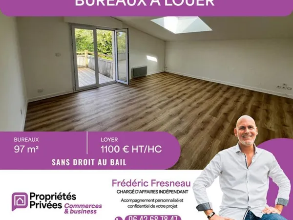 Secteur Vannes Golfe du Morbihan - Bureaux rénovés 97 m² avec terrasse ?