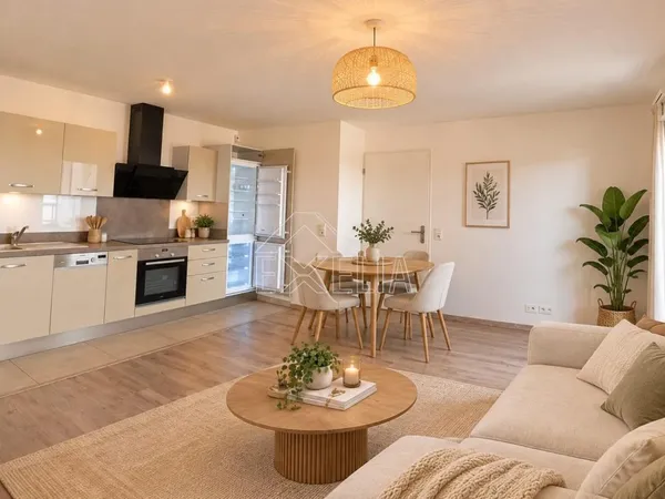APPARTEMENT TYPE F3, CENTRRE VILLE, PROCHE GARE, AVEC PLACE DE PARKING ET TERRASSE