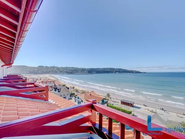 Vue mer exceptionnelle - T3 dernier étage - Hendaye Plage
