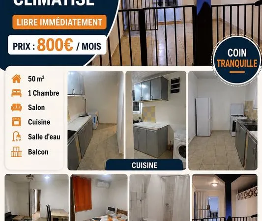 LOUE F2 Meublé et Climatisé sur Macouria belle humeur