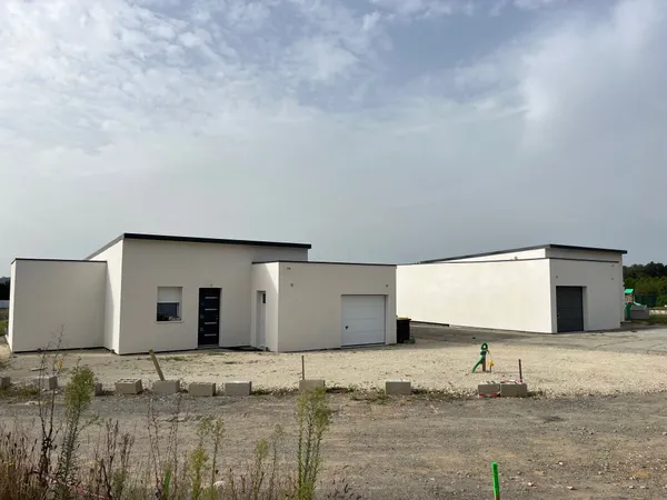 PROJET MAISON OSSATURE BOIS CONTEMPORAINE NEUVE - QUESTEMBERT