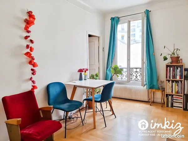 Paris 19e 2 pièces 30 m² calme sur cour
