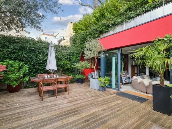 Saint-Ouen-sur-Seine - Maison d'architecte avec terrasses au calme d'une impasse