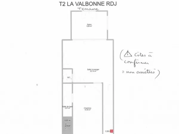 T2 de 51 m2 avec terrasse neuf agréable en plein centre ville de La Valbonne/Béligneux.