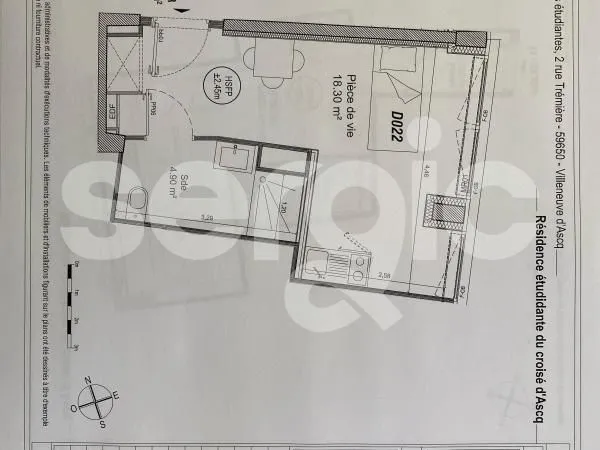 Appartement 1 pièce 24 m²