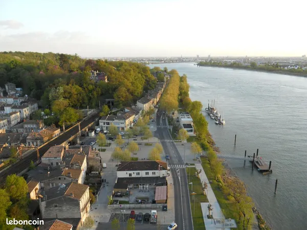 Vente directe lot 2 apts 101 et 63 m² vue sur Garonne, 1km Bordeaux