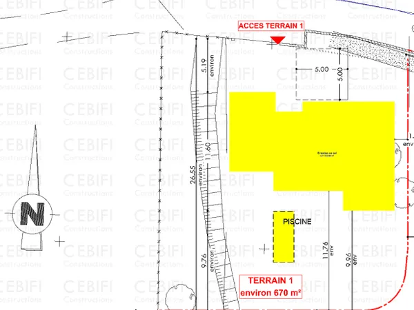 Vends terrain Saint Lunaire 690m²