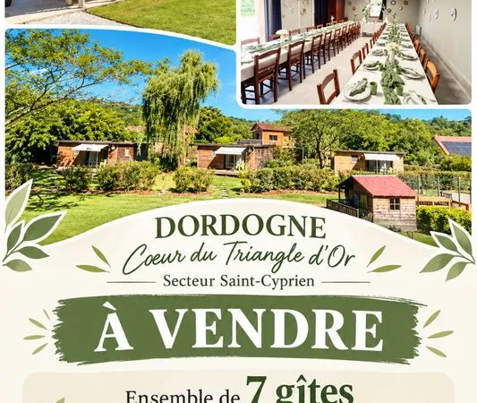 Au coeur du Périgord noir, Ensemble de 7 gites meublés avec habitation , piscine chauffée et sécuris